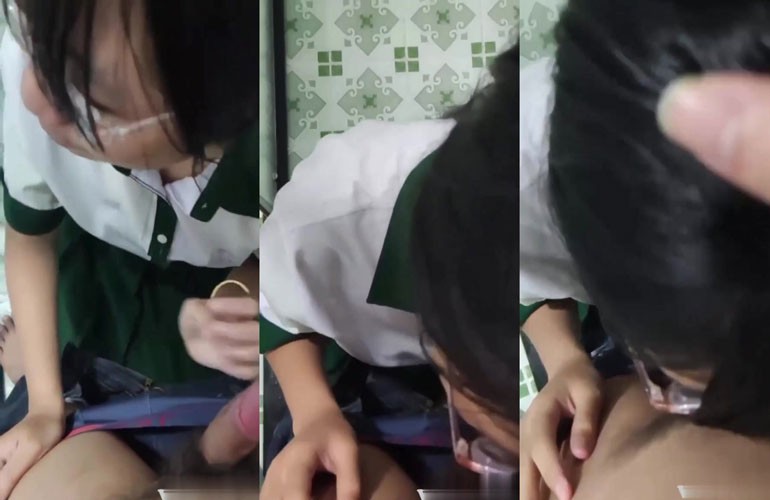 Clip Sex 18+ Em Nữ Sinh Tranh Thủ Vào Toilet Bú Cặc Cho Bạn Trai