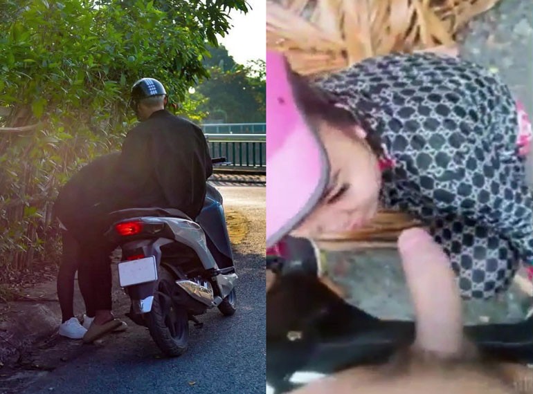 Em Người Yêu Đòi Bú Cặc Trên Xe Máy Ngoài Trời