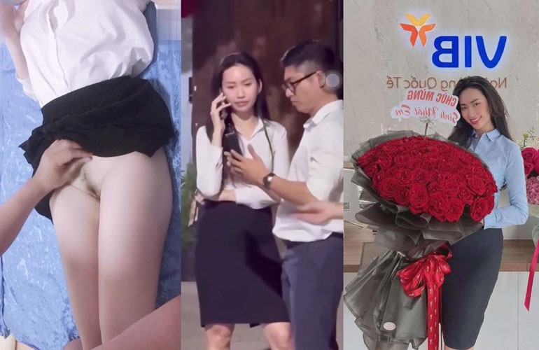 Em Nhân Viên Ngân Hàng VIB Ngan Ngoc Nguyen Đụ Nhau Với Người Tình