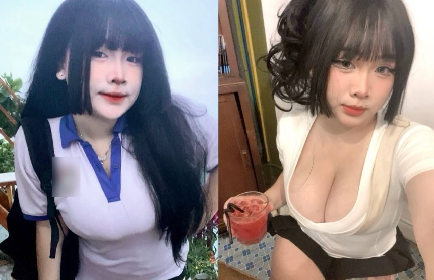 Em nữ sinh bị chịch hiện ra yêu quái 3 đầu