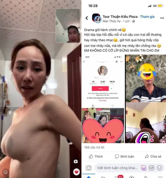 Khoe vú dụ ex quay về