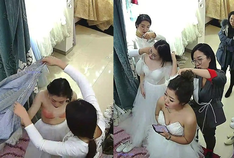 Siêu Hot Hack Cam Phòng Thay Đồ Cô Dâu Ở Tiệm Váy Cưới